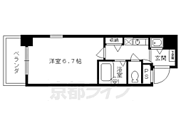 プレサンス京都東山CityLife 1Kの間取図画像