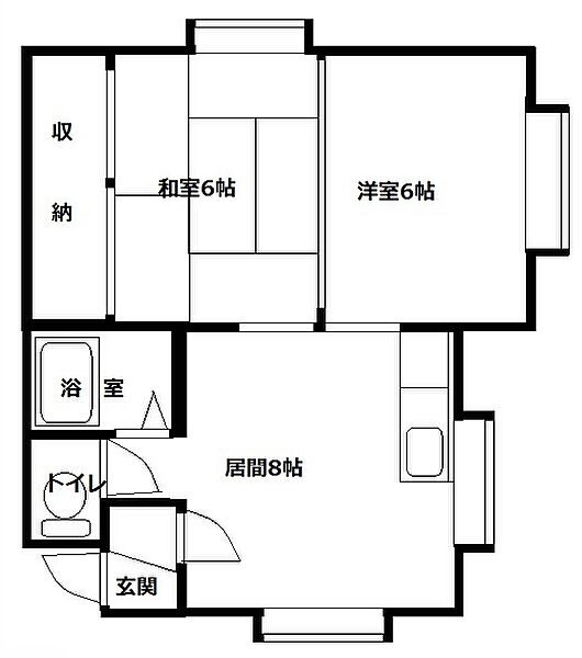 コーポスターセブン 202｜北海道札幌市南区澄川四条６丁目(賃貸アパート2DK・2階・47.80㎡)の写真 その2