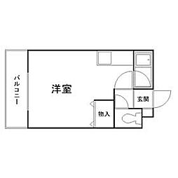 カンパーナ平岸 1Kの間取図画像