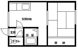コーポ39 1DKの間取図画像