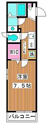コンフォート 1Kの間取図画像