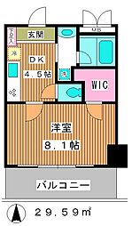 東武東上線 下板橋駅 徒歩2分の賃貸マンション 1階1DKの間取り