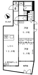PREMIUMK 2LDKの間取図画像