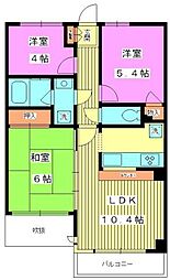 ダイアパレス志木 2階3LDKの間取り