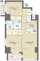 メゾンYFT 2LDKの間取図画像