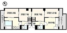 アシスト赤塚マンション 4DKの間取図画像