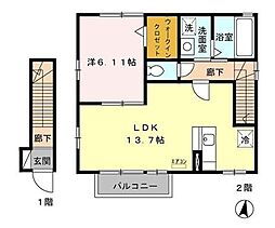 ルーチェ成増 1LDKの間取図画像