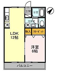 アーバンライフ3 1LDKの間取図画像