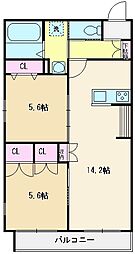 MaxMollyD 2LDKの間取図画像