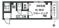 グリーンリーフ十日市場 1Kの間取図画像