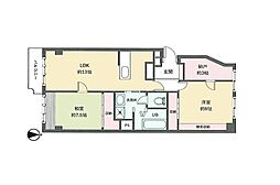 シャトー小金井 2LDKの間取図画像
