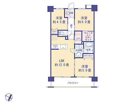 3LDK 間取り