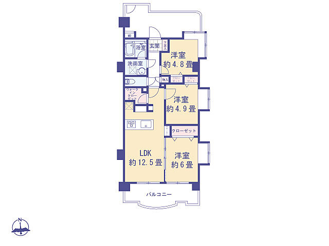 間取り ドメス稲田堤 4階/-