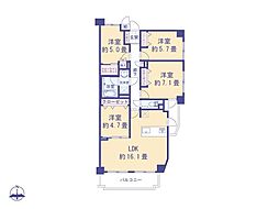藤和シティホームズ登戸 4LDKの間取図画像
