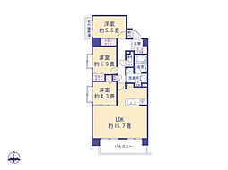 ライオンズガーデン小金井南 3LDKの間取図画像