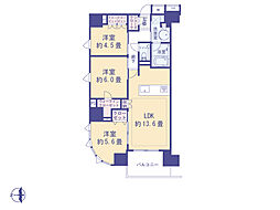 クリオレジダンス八王子ザ・マークス 3LDKの間取図画像