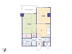 ライオンズマンション仙川 2Kの間取図画像