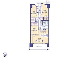 ジオ多摩センター 3LDKの間取図画像