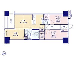 プレシス八王子レグリオ 1SLDKの間取図画像