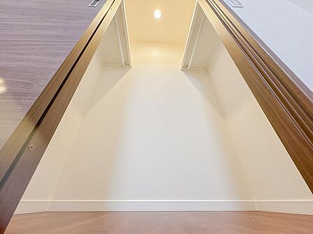 たっぷりと荷物が入るよう、ウォークインクローゼットを完備いたしました。画像と現地では大きさ、広さの感覚が違います。是非、ご自分の目で確かめてください。
