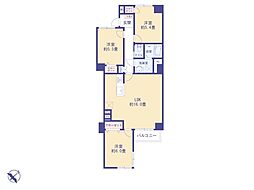 トーカンマンション立川第2 3LDKの間取図画像