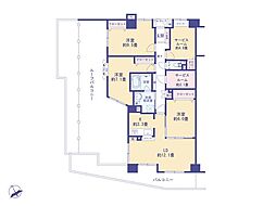 セルテシティオ立川 3SLDKの間取図画像