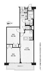 コープ野村府中武蔵野台3号棟 2LDKの間取図画像