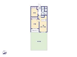 小金井第2コーポラス 2DKの間取図画像