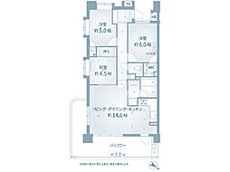 ダイアパレス高尾2 3LDKの間取図画像