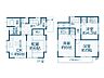 間取り：こちらの間取り図で、お部屋の配置や動線をイメージしていただけます。お部屋ごとの広さやレイアウトを参考に、生活のシーンを思い描いてみてください。