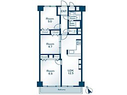 シャルマンコーポ拝島 3LDKの間取図画像