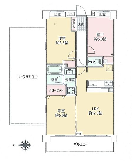 こちらの間取り図で、お部屋の配置や動線をイメージしていただけます。お部屋ごとの広さやレイアウトを参考に、生活のシーンを思い描いてみてください。