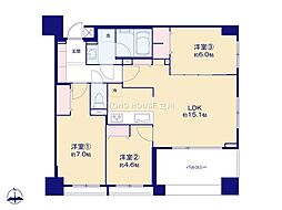 マイキャッスル武蔵小金井シティフォルム 3LDKの間取図画像