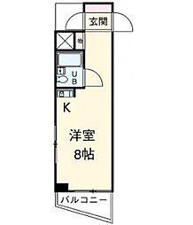 イーグル巣鴨 ワンルームの間取図画像
