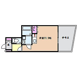 JR東海道・山陽本線 住吉駅 徒歩5分の賃貸マンション 1階ワンルームの間取り