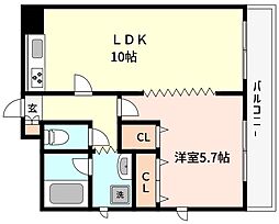 ワコーレ甲南 1LDKの間取図画像