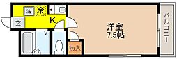 メゾン・ルゥ住吉 1Kの間取図画像