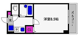 ヴィラ・セゾン甲南 1Kの間取図画像