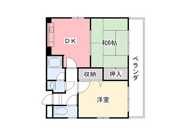 グランディア夙川2 203｜兵庫県西宮市泉町(賃貸マンション2DK・2階・40.00㎡)の写真 その2