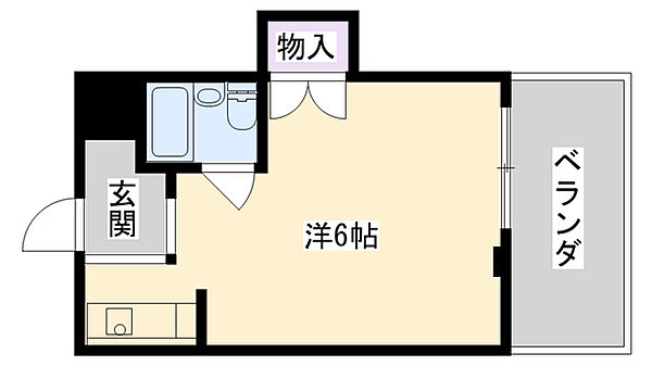 兵庫県西宮市津門宝津町(賃貸マンション1R・5階・17.00㎡)の写真 その2