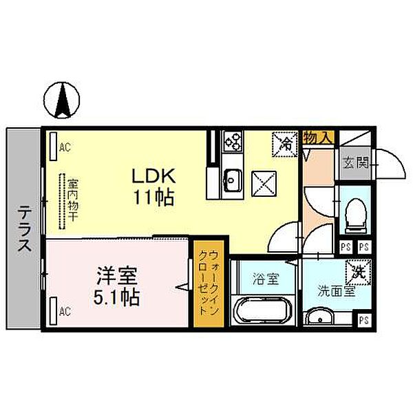 TMK西北 ｜兵庫県西宮市中前田町(賃貸アパート1LDK・1階・41.53㎡)の写真 その2