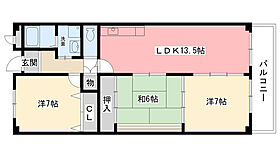 兵庫県西宮市荒木町（賃貸マンション3LDK・3階・71.40㎡） その2