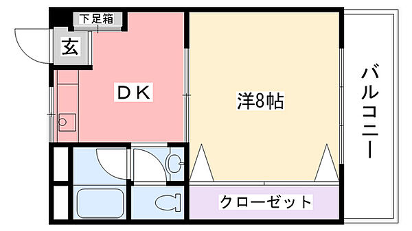 兵庫県西宮市今津曙町(賃貸マンション1DK・3階・35.00㎡)の写真 その2