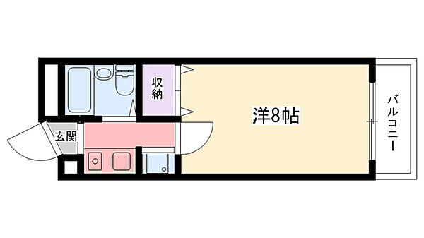 グリーンサイド武庫川 ｜兵庫県西宮市小曽根町4丁目(賃貸マンション1K・3階・21.67㎡)の写真 その2