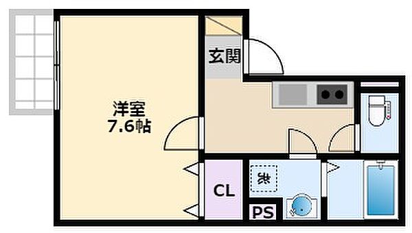 La-Crea今津水波町 206｜兵庫県西宮市今津水波町(賃貸アパート1K・2階・28.31㎡)の写真 その2