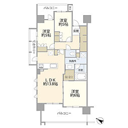プレミスト東林間さくら通り 3LDKの間取図画像