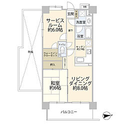 ガーデンシティ鳩ヶ谷 1SLDKの間取図画像