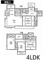 秦野市名古木 4LDKの間取り