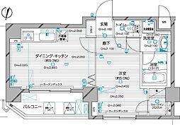 デュオ・スカーラ麹町 2階1DKの間取り