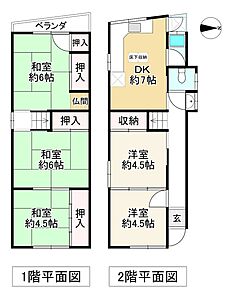 外観:古家の間取り図 外観:古家の間取り図